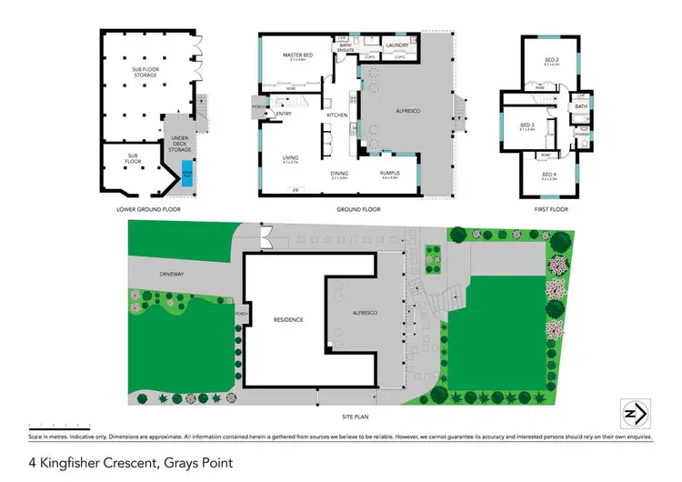 Floorplan of Homely house listing, 4 Kingfisher Crescent, Grays Point NSW 2232