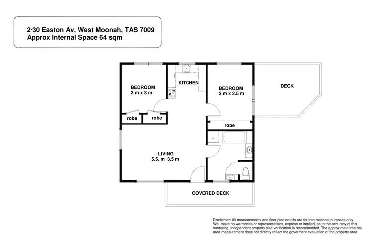Floorplan of Homely unit listing, 2/30 Easton Avenue, West Moonah TAS 7009