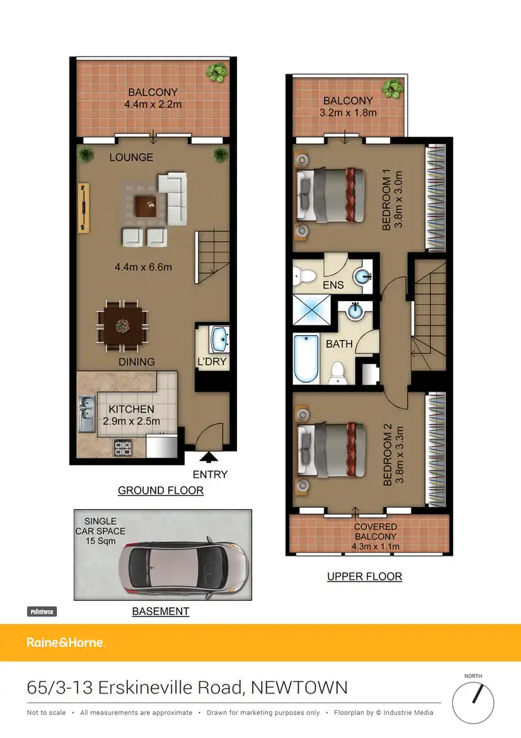 Floorplan of Homely apartment listing, 65/3-13 Erskineville Road, Newtown NSW 2042