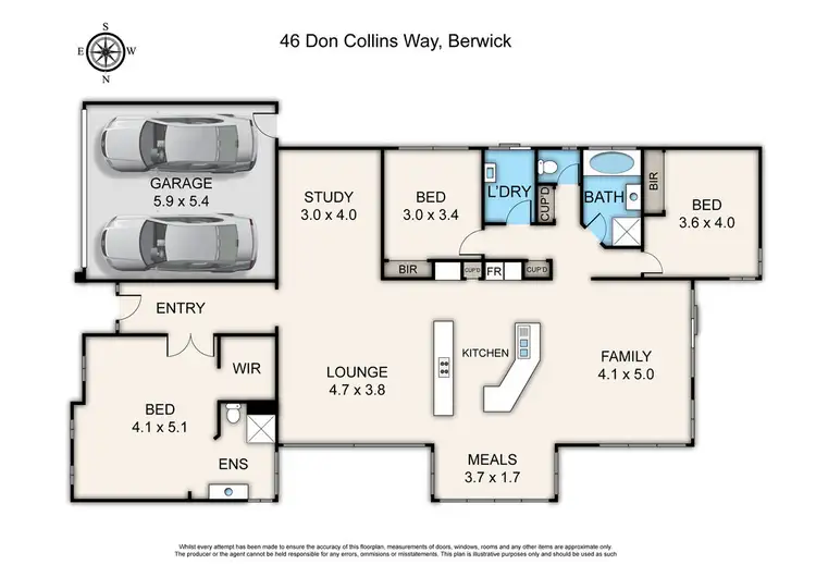 Floorplan of Homely house listing, 46 Don Collins Way, Berwick VIC 3806