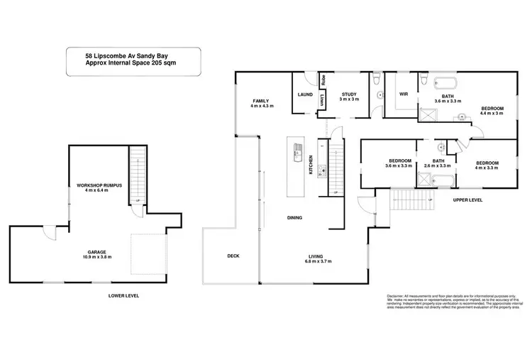 Floorplan of Homely house listing, 58 Lipscombe Avenue, Sandy Bay TAS 7005