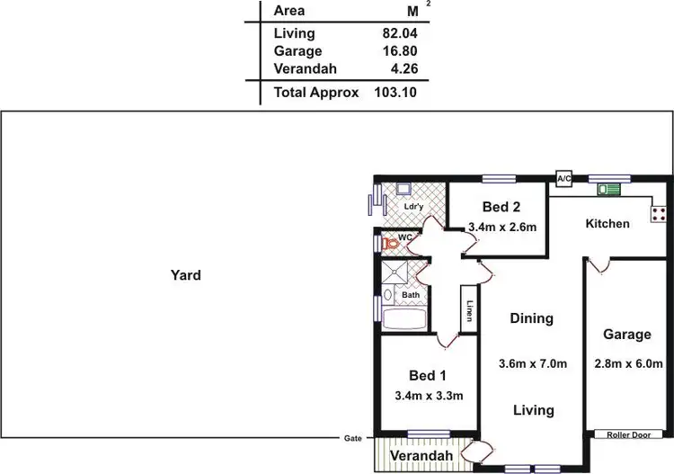 Floorplan of Homely unit listing, Unit 3/3 Gosford Street, Gawler West SA 5118