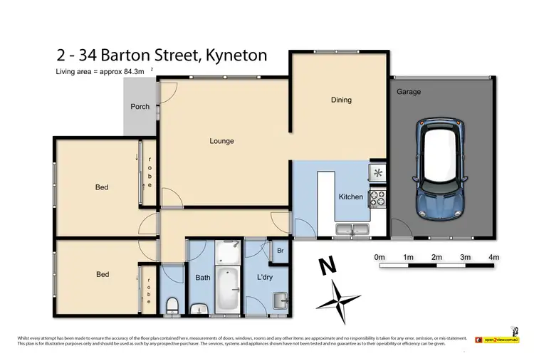 Floorplan of Homely unit listing, 2/34 Barton Street, Kyneton VIC 3444