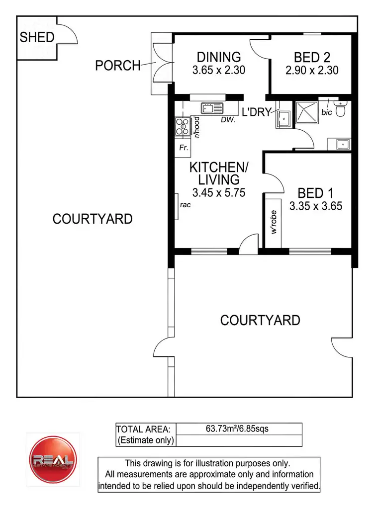 Floorplan of Homely unit listing, 4/18 Gurrs Road, Kensington Park SA 5068
