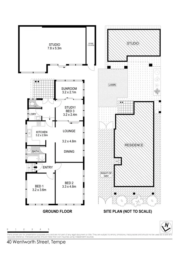 Floorplan of Homely house listing, 40 Wentworth Street, Tempe NSW 2044