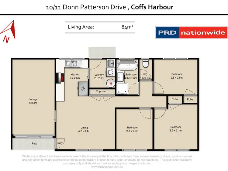 Floorplan of Homely townhouse listing, 10/11 Donn-Patterson Drive, Coffs Harbour NSW 2450