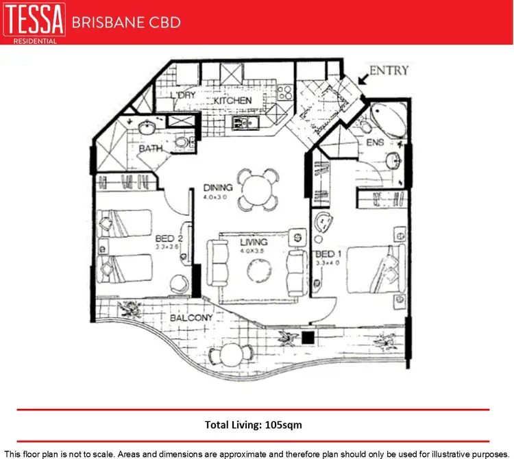Floorplan of Homely apartment listing, 135/32 Macrossan Street, Brisbane City QLD 4000