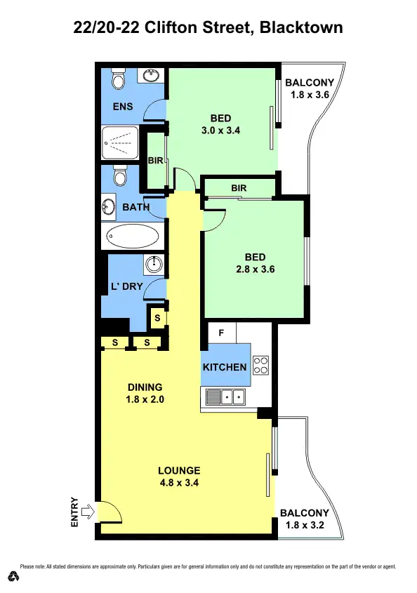 Floorplan of Homely unit listing, 22/20-22 Clifton Street, Blacktown NSW 2148