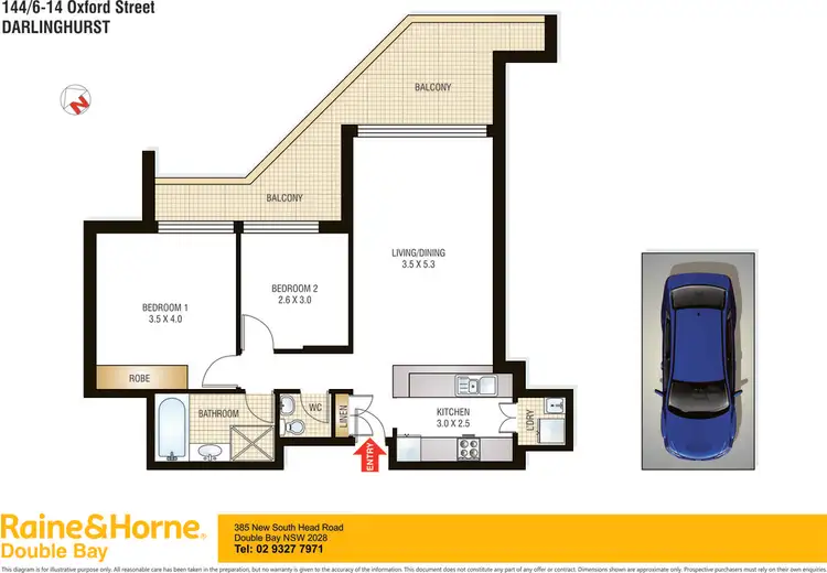 Floorplan of Homely apartment listing, 144/6-16 Oxford Street, Darlinghurst NSW 2010