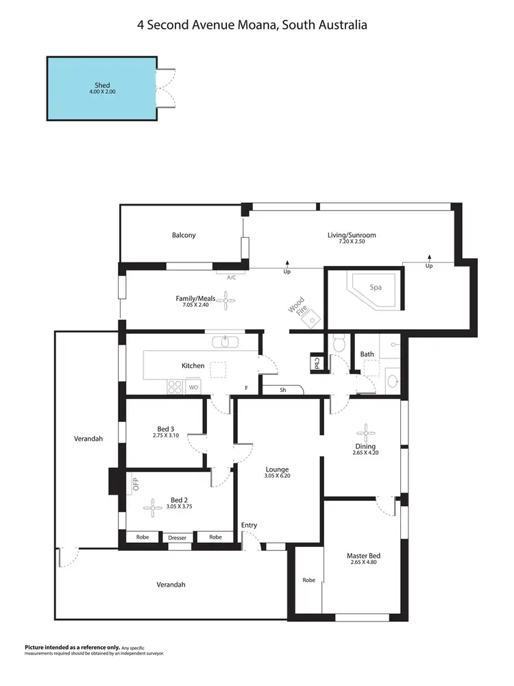 Floorplan of Homely house listing, 4 Second Avenue, Moana SA 5169