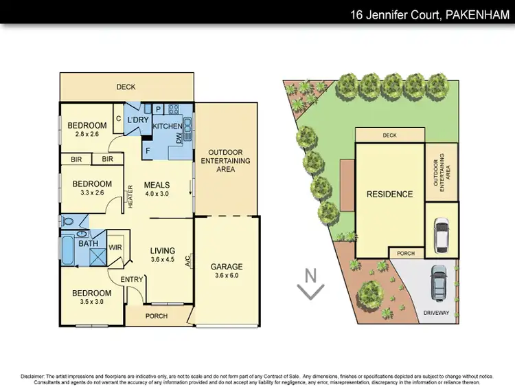 Floorplan of Homely house listing, 16 Jennifer Court, Pakenham VIC 3810