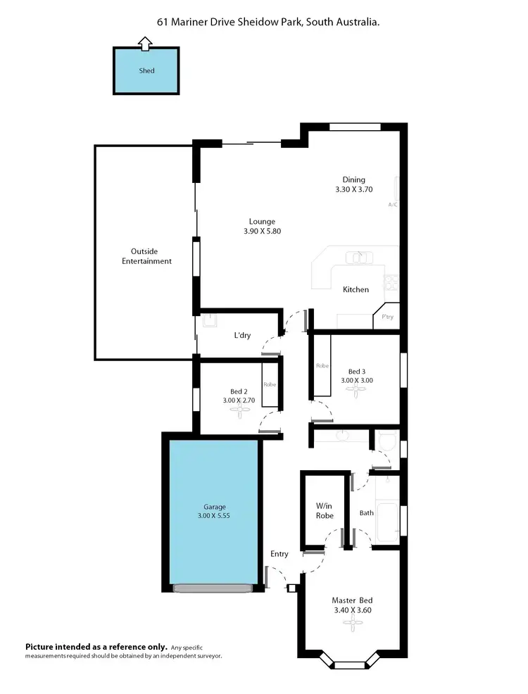 Floorplan of Homely house listing, 61 Mariner Drive, Sheidow Park SA 5158