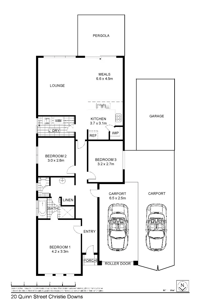 Floorplan of Homely house listing, 20 Quinn Street, Christie Downs SA 5164