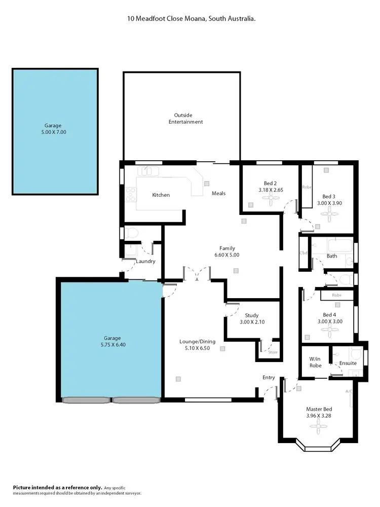 Floorplan of Homely house listing, 10 Meadfoot Close, Moana SA 5169