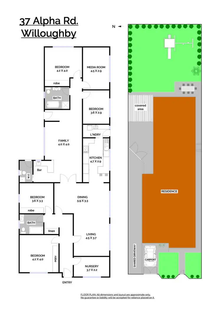 Floorplan of Homely house listing, 37 Alpha Road, Willoughby NSW 2068
