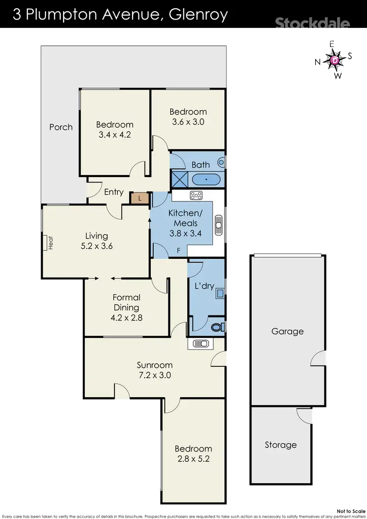 Floorplan of Homely house listing, 3 Plumpton Avenue, Glenroy VIC 3046