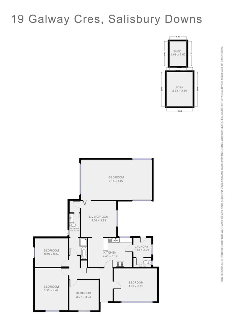 Floorplan of Homely house listing, 19 Galway Crescent, Salisbury Downs SA 5108