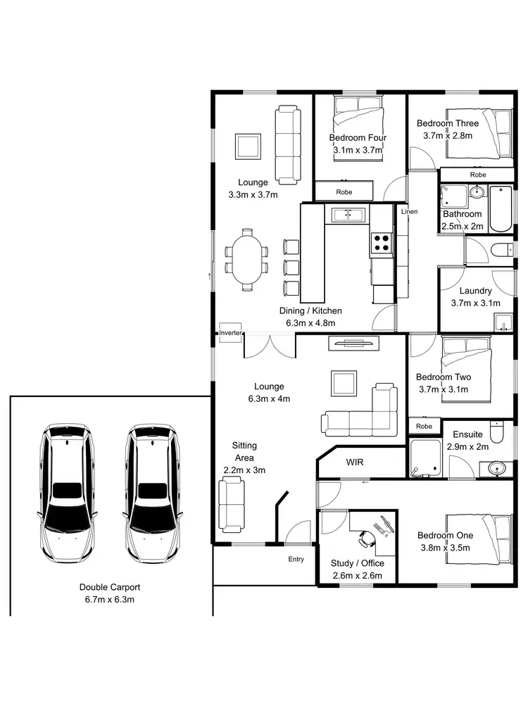 Floorplan of Homely house listing, 18 Roebourne Ave, Hadspen TAS 7290