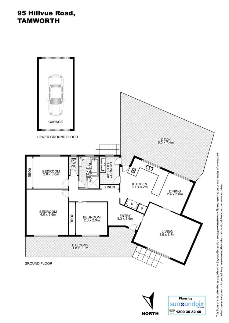 Floorplan of Homely house listing, 95 Hillvue Road, Tamworth NSW 2340