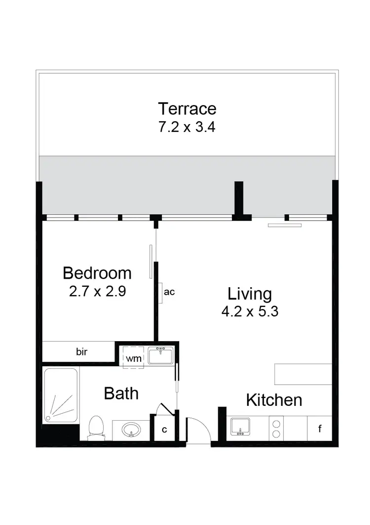 Floorplan of Homely unit listing, 109/33 Warwick Street, Walkerville SA 5081