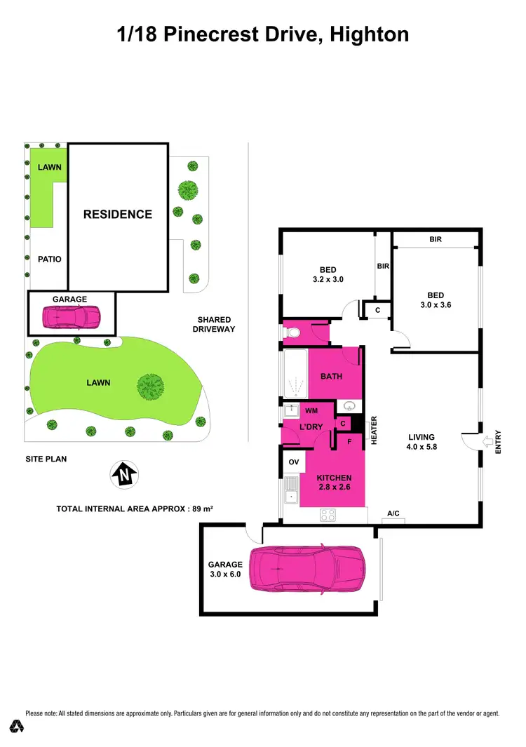 Floorplan of Homely unit listing, 1/18 Pinecrest Drive, Highton VIC 3216