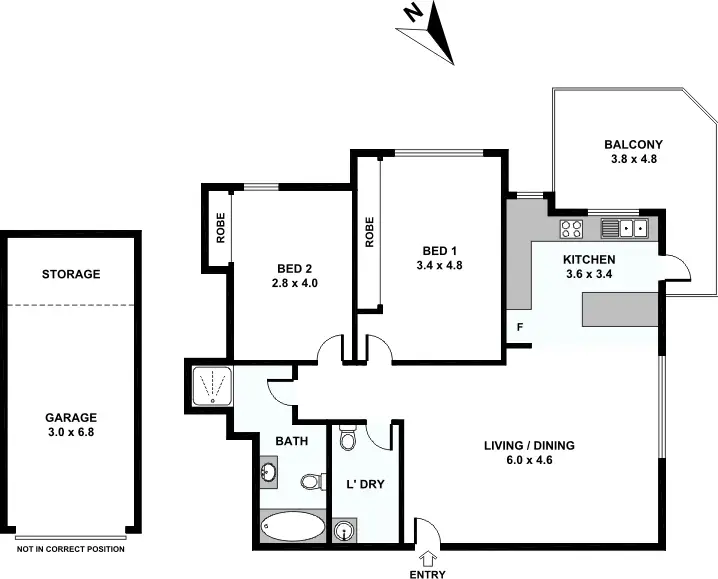 Floorplan of Homely unit listing, 4/878-882 King Georges Road, South Hurstville NSW 2221
