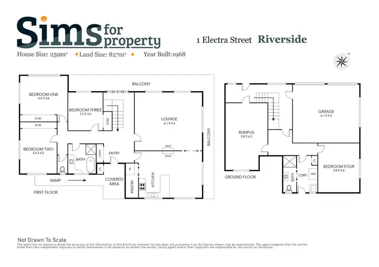 Floorplan of Homely house listing, 1 Electra Street, Riverside TAS 7250