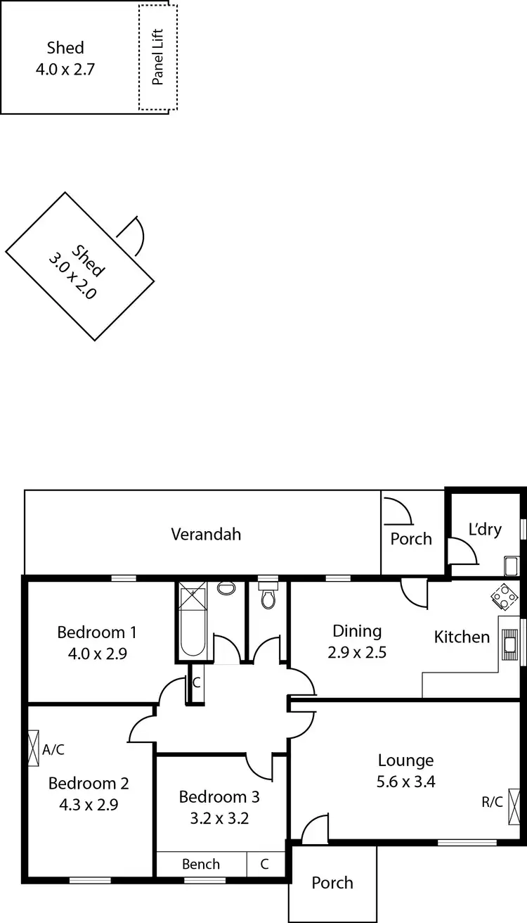 Floorplan of Homely house listing, 14 Winklebury Road, Elizabeth Vale SA 5112
