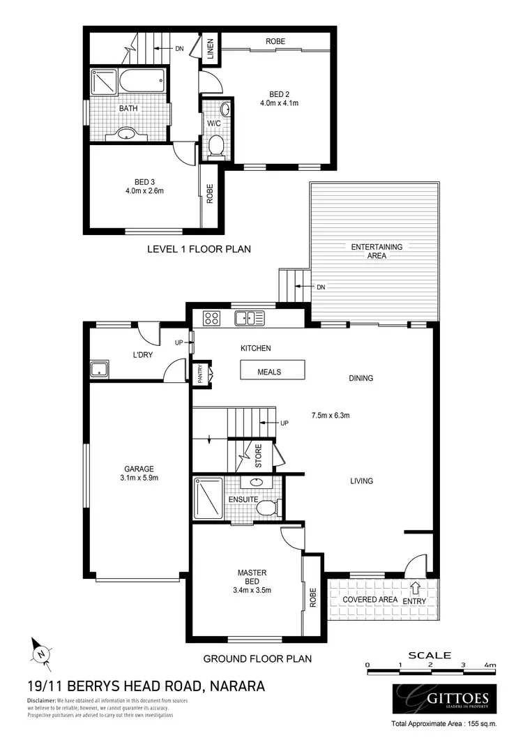 Floorplan of Homely townhouse listing, 19/11-13 Berrys Head Road, Narara NSW 2250