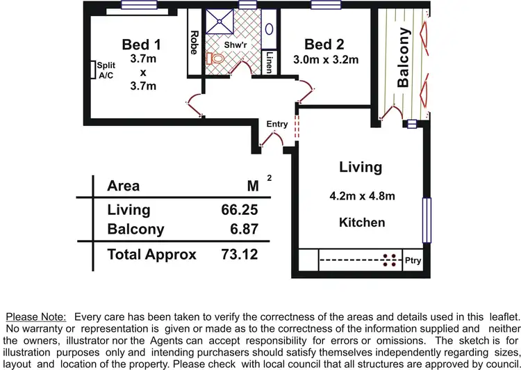 Floorplan of Homely apartment listing, 705/10 Balfours Way, Adelaide SA 5000