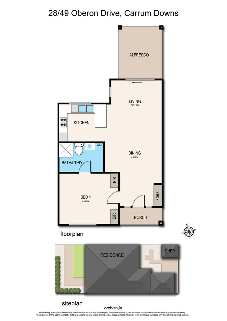 Floorplan of Homely unit listing, 28/49 Oberon Drive, Carrum Downs VIC 3201