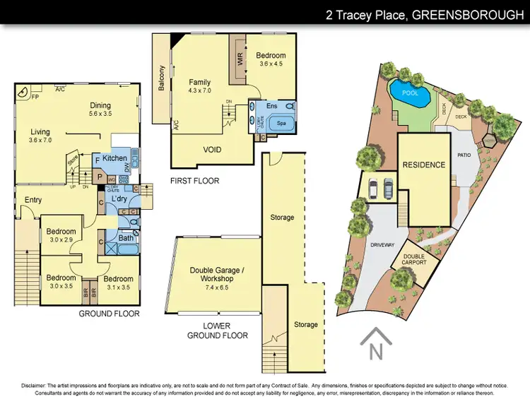 Floorplan of Homely house listing, 2 Tracey Place, Greensborough VIC 3088