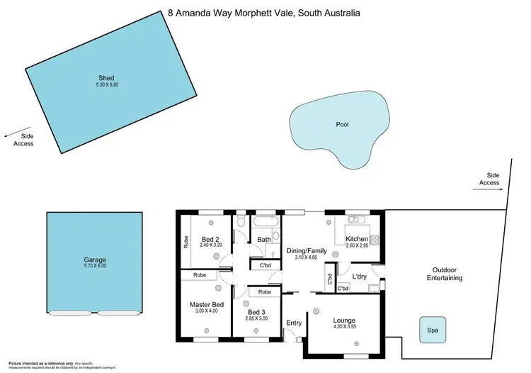 Floorplan of Homely house listing, 8 Amanda Way, Morphett Vale SA 5162