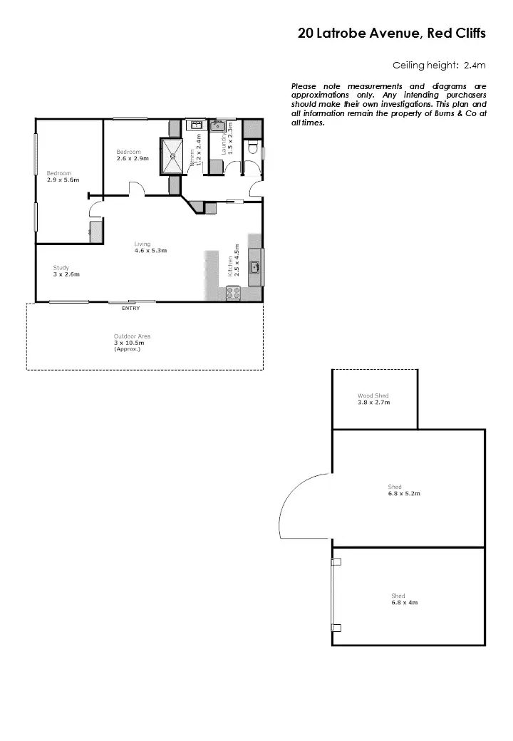 Floorplan of Homely house listing, 20 Latrobe Avenue, Red Cliffs VIC 3496