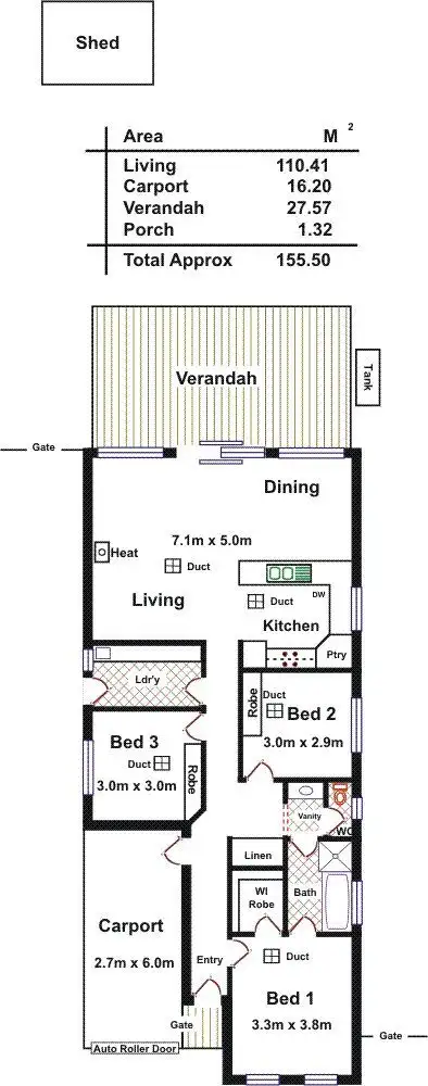 Floorplan of Homely house listing, 16 Kalyvas Drive, Munno Para West SA 5115