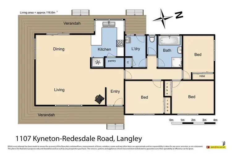 Floorplan of Homely house listing, 1107 Kyneton/Redesdale Road, Langley VIC 3444