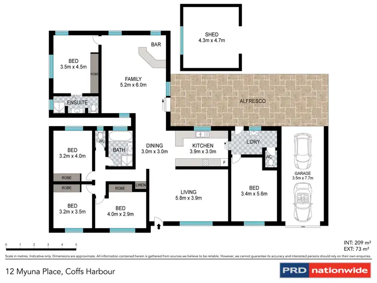 Floorplan of Homely house listing, 12 Myuna Place, Coffs Harbour NSW 2450