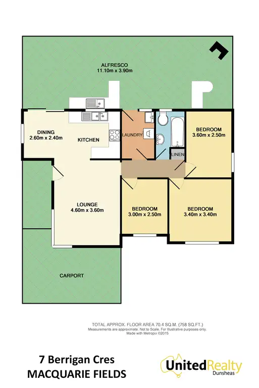 Floorplan of Homely house listing, 7 Berrigan Crescent, Macquarie Fields NSW 2564