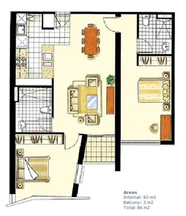 Floorplan of Homely apartment listing, 507/108 Albert Street, Brisbane City QLD 4000