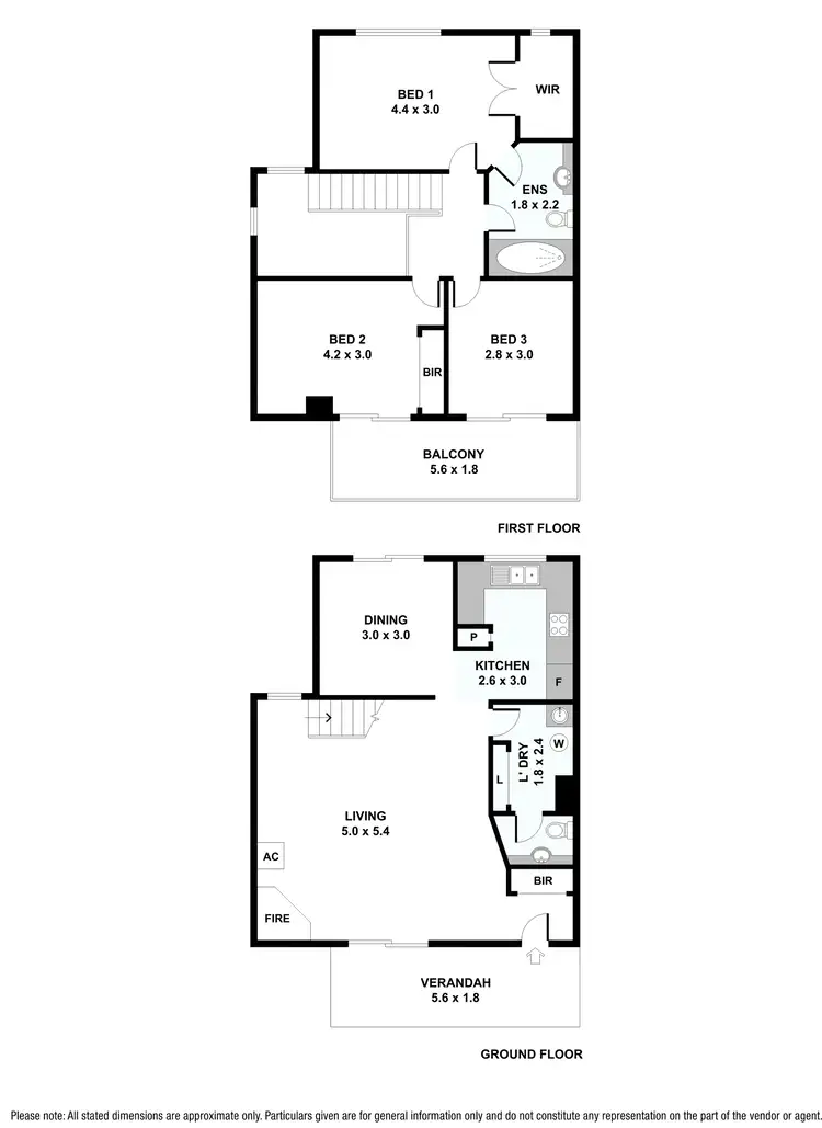 Floorplan of Homely townhouse listing, 13/431 Bagot Road, Subiaco WA 6008