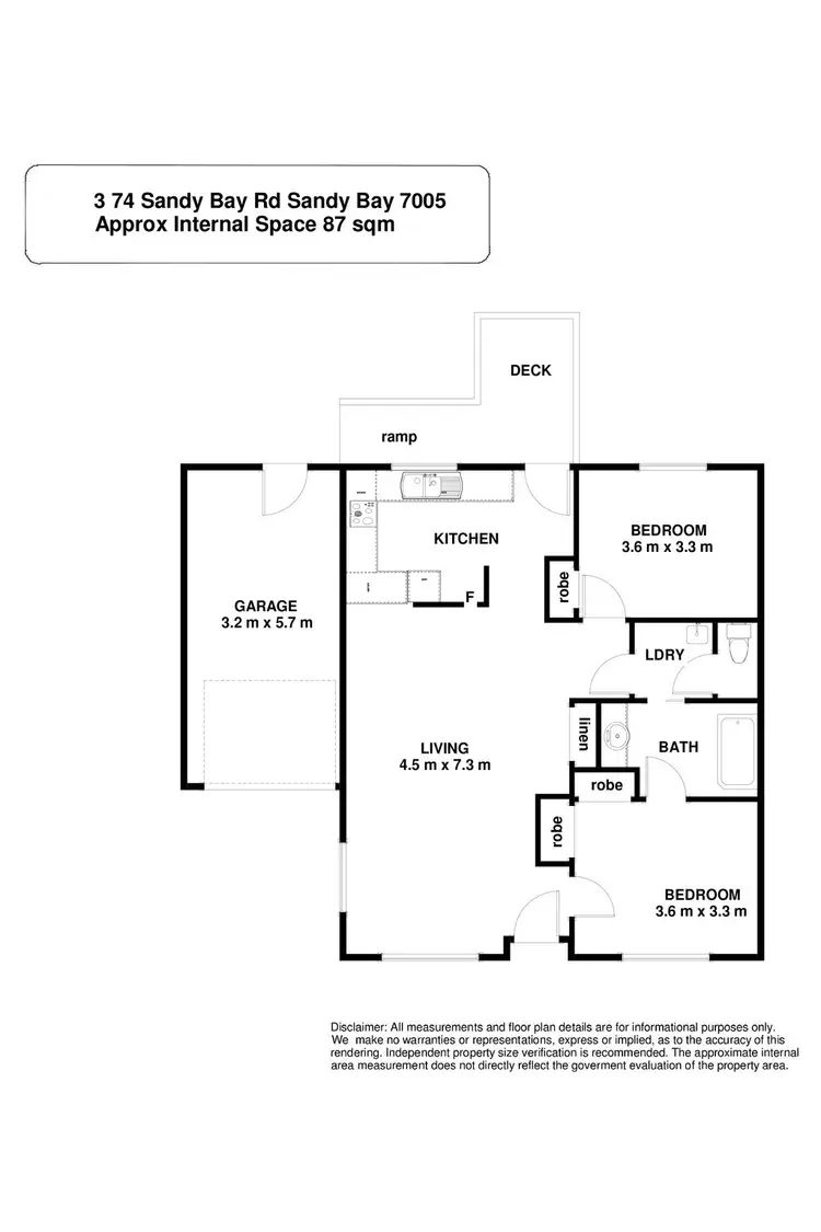 Floorplan of Homely unit listing, 3/74 Sandy Bay Road, Battery Point TAS 7004