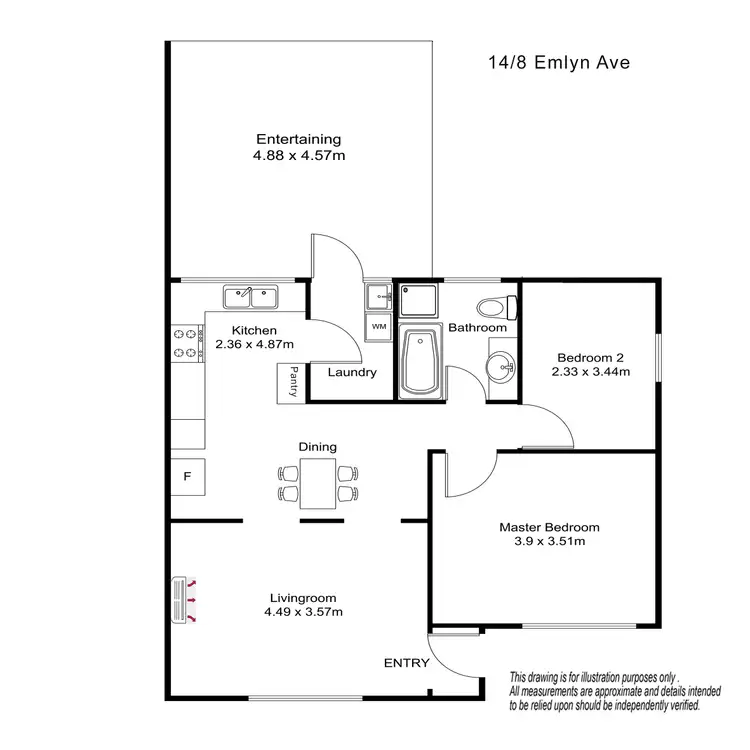 Floorplan of Homely unit listing, 14/8 Emlyn Avenue, Salisbury SA 5108