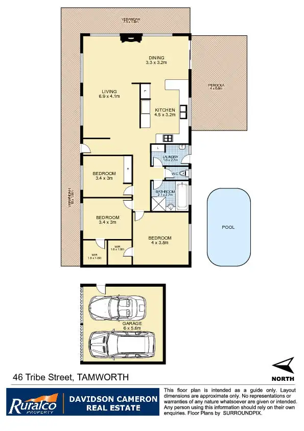 Floorplan of Homely house listing, 46 Tribe Street, Tamworth NSW 2340