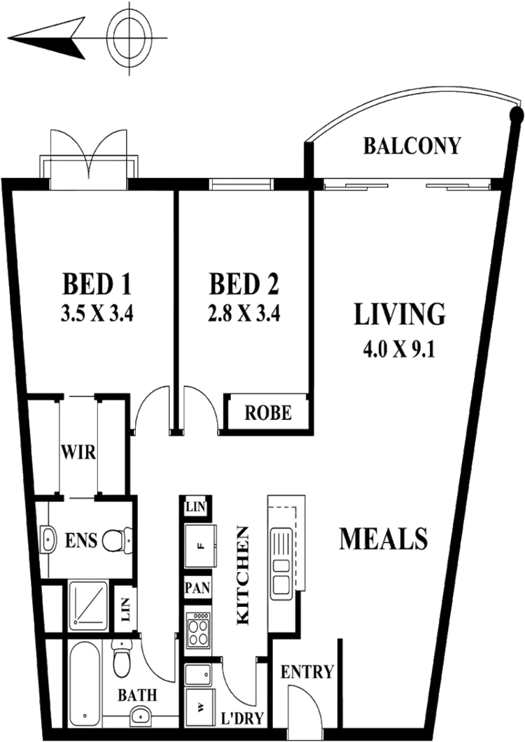 Floorplan of Homely apartment listing, 404/701 MT. ALEXANDER ROAD, Moonee Ponds VIC 3039