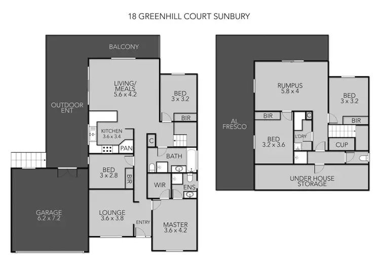 Floorplan of Homely house listing, 18 Greenhill Court, Sunbury VIC 3429