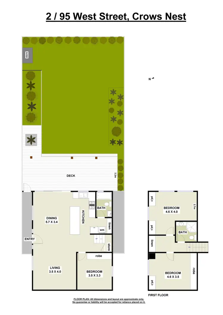 Floorplan of Homely house listing, 2/95 West Street, Crows Nest NSW 2065