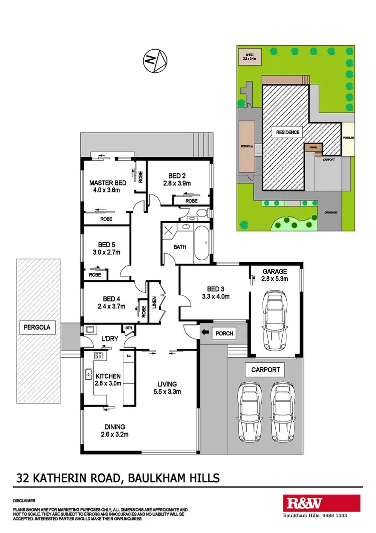 Floorplan of Homely house listing, 32 Katherin Road, Baulkham Hills NSW 2153