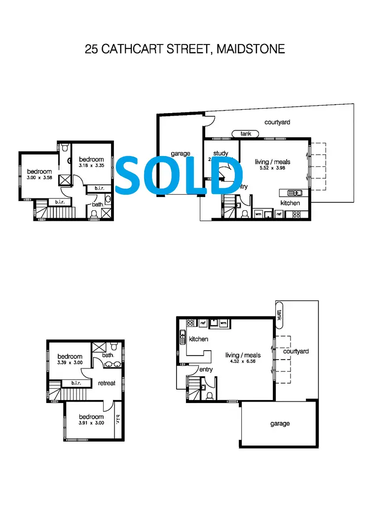 Floorplan of Homely townhouse listing, 2/25 Cathcart Street, Maidstone VIC 3012