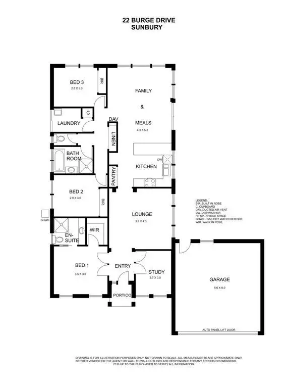 Floorplan of Homely house listing, 22 Burge Drive, Sunbury VIC 3429