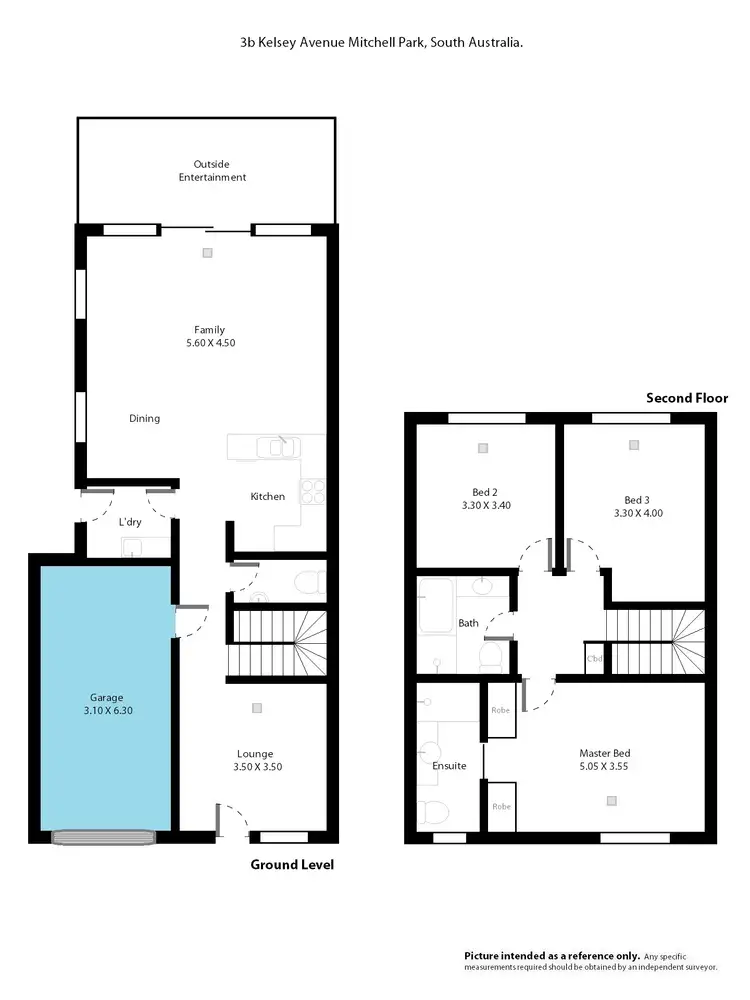 Floorplan of Homely townhouse listing, 3b Kelsey Avenue, Mitchell Park SA 5043